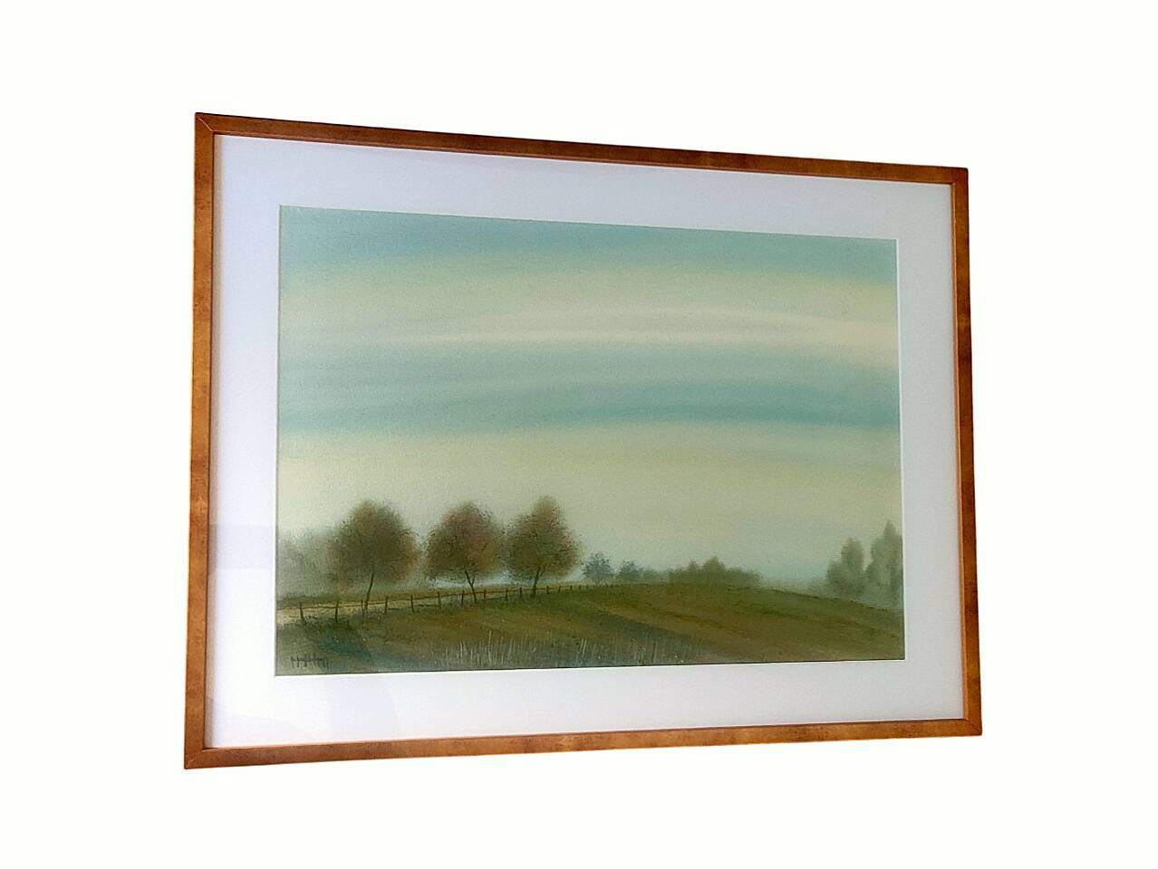 Tableau signé Richard LITZELMANN (1951-2020) – Aquarelle - Paysage champêtre