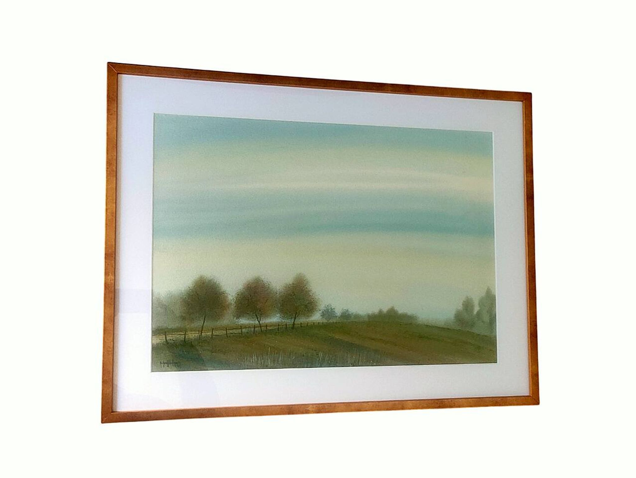 Painting signed Richard LITZELMANN (1951-2020) – Watercolor – Countryside landscape