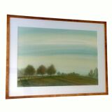 Painting signed Richard LITZELMANN (1951-2020) – Watercolor – Countryside landscape