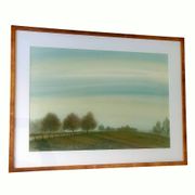 Painting signed Richard LITZELMANN (1951-2020) – Watercolor – Countryside landscape