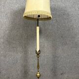 Gilded bronze candlestick mounted as a lamp (electrified to standards)