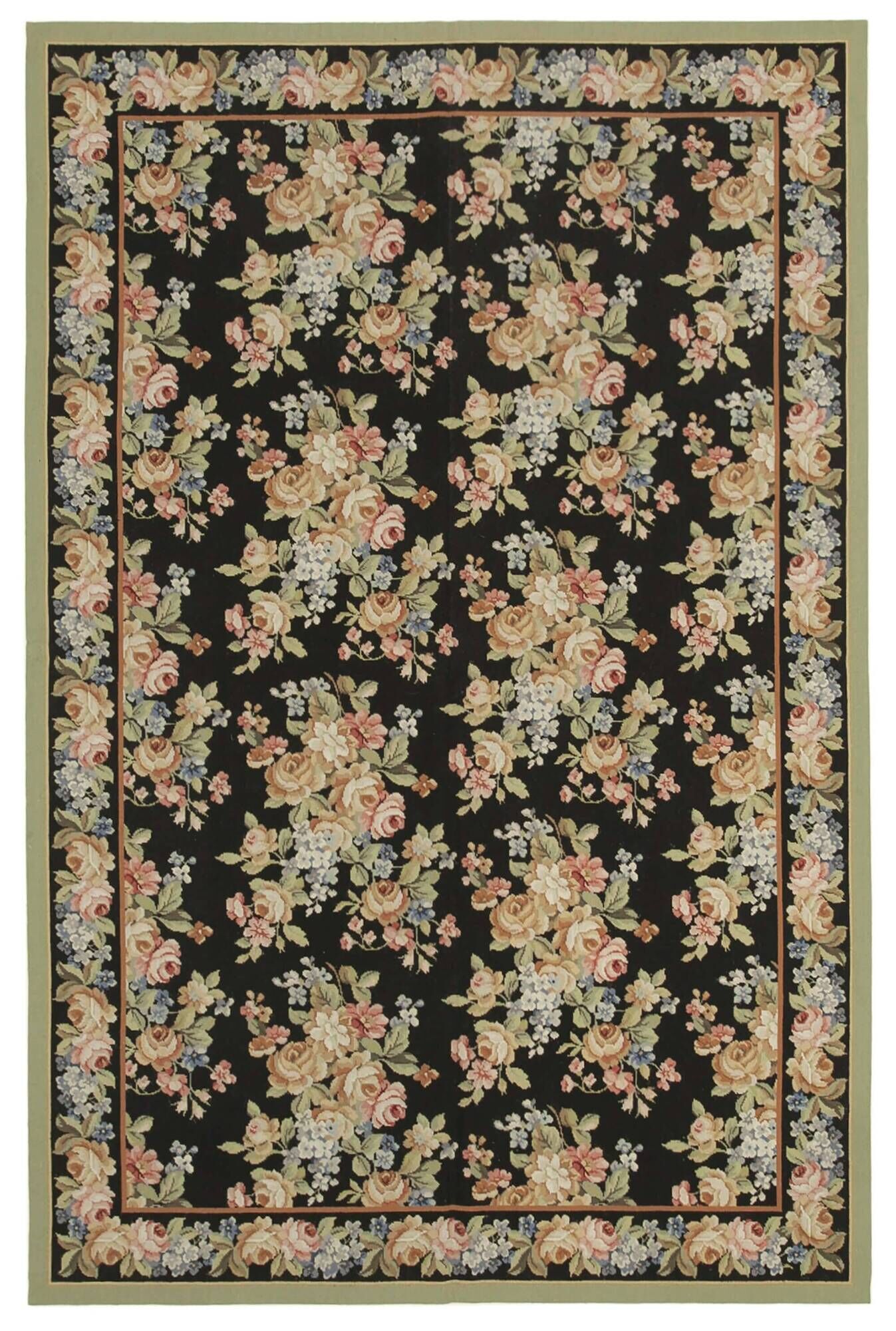 Handmade Vintage Flatweave Needlepoint Kilim 180 cm x 272 cm