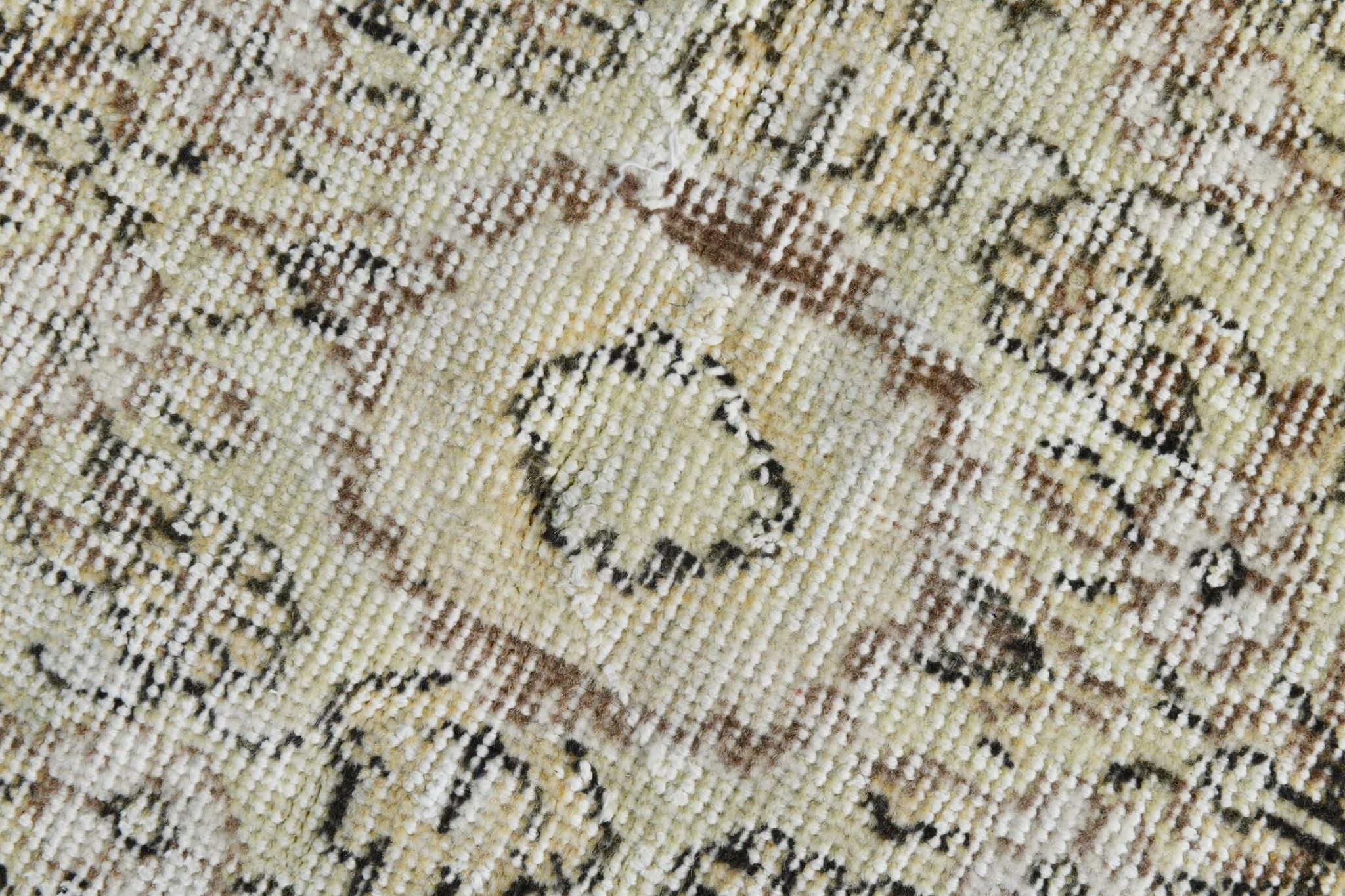 Tapis Persan Vintage Crème Fait Main, Élégance Florale Classique, 194x328