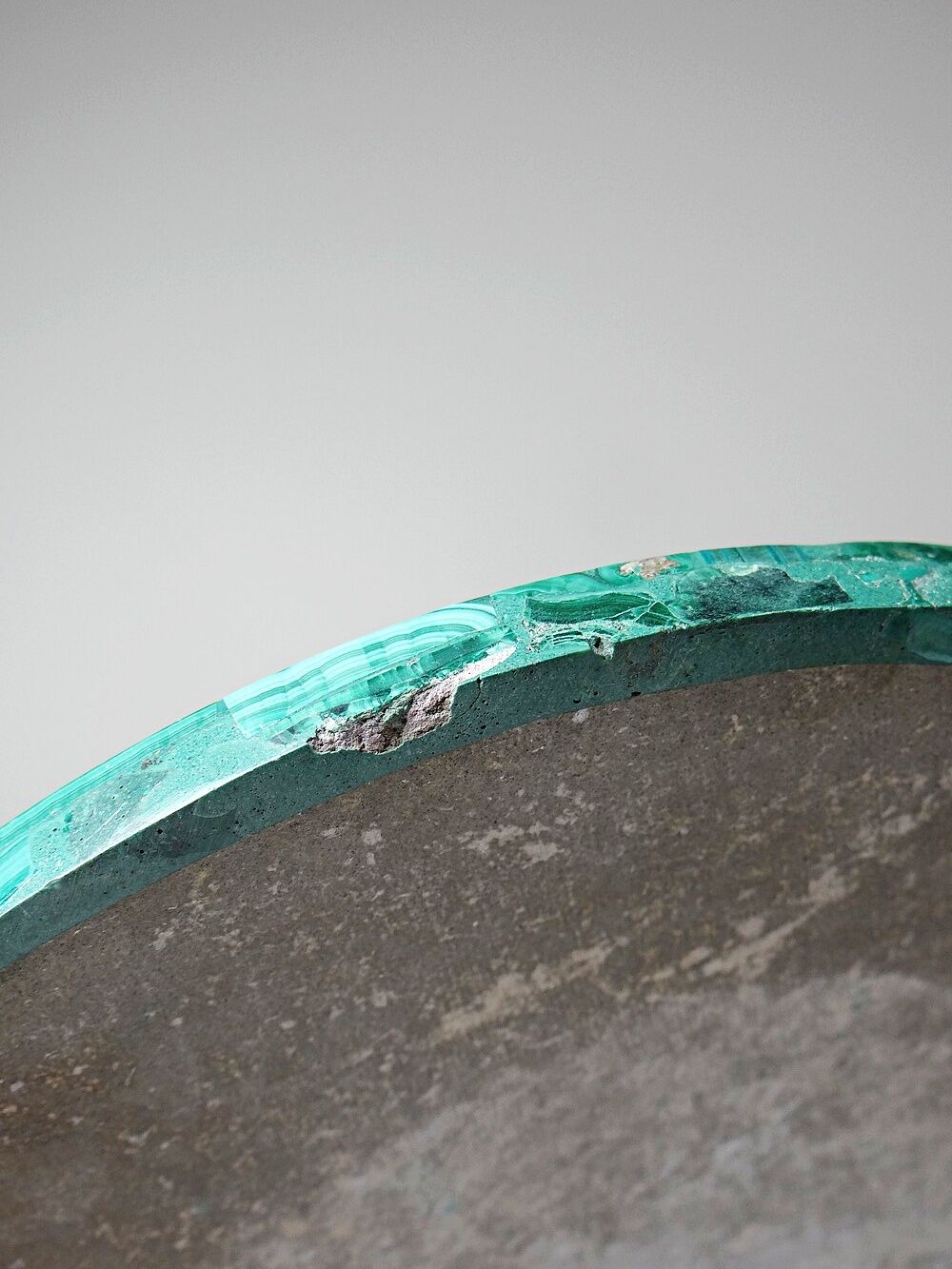 Vintage solitaire game in malachite, African work, 1960s-1970s.
