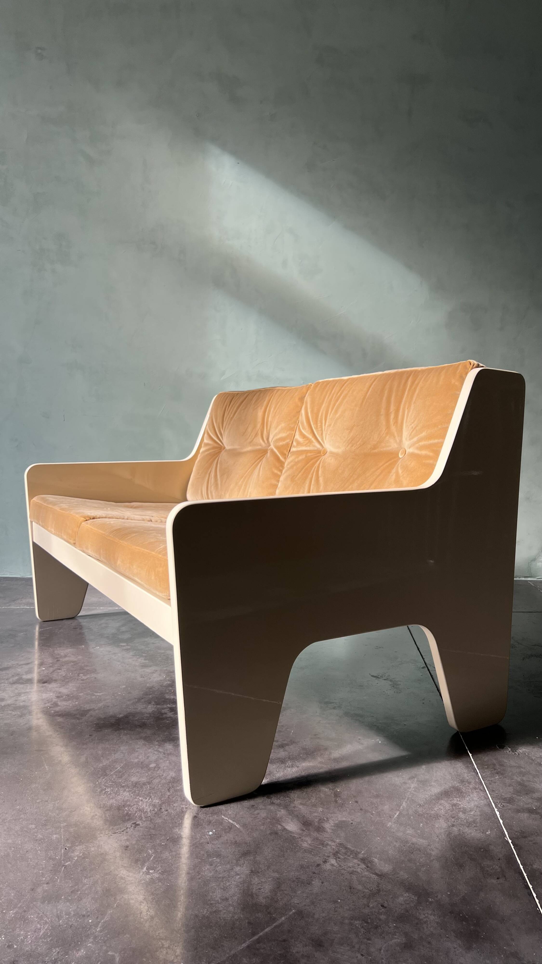 Mid-century 2-seater bench from the 60s