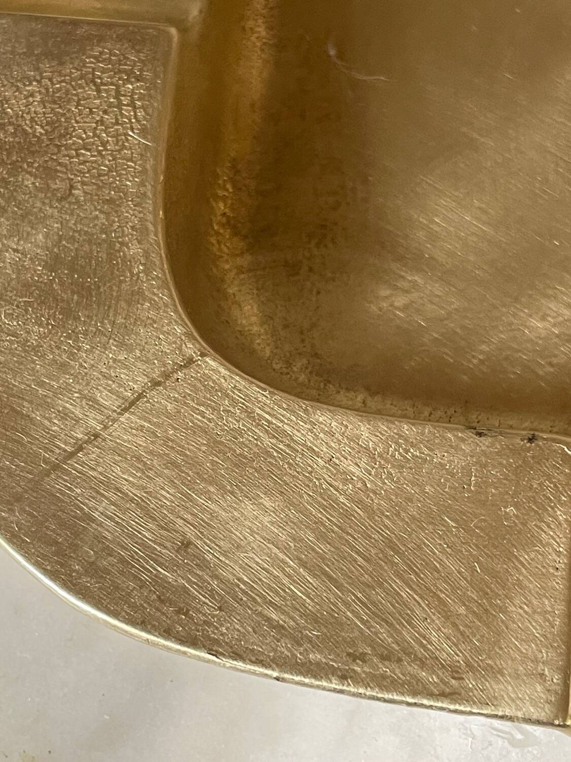 Cendrier carré en laiton vintage