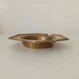 Antique ashtray in solid gilded brass