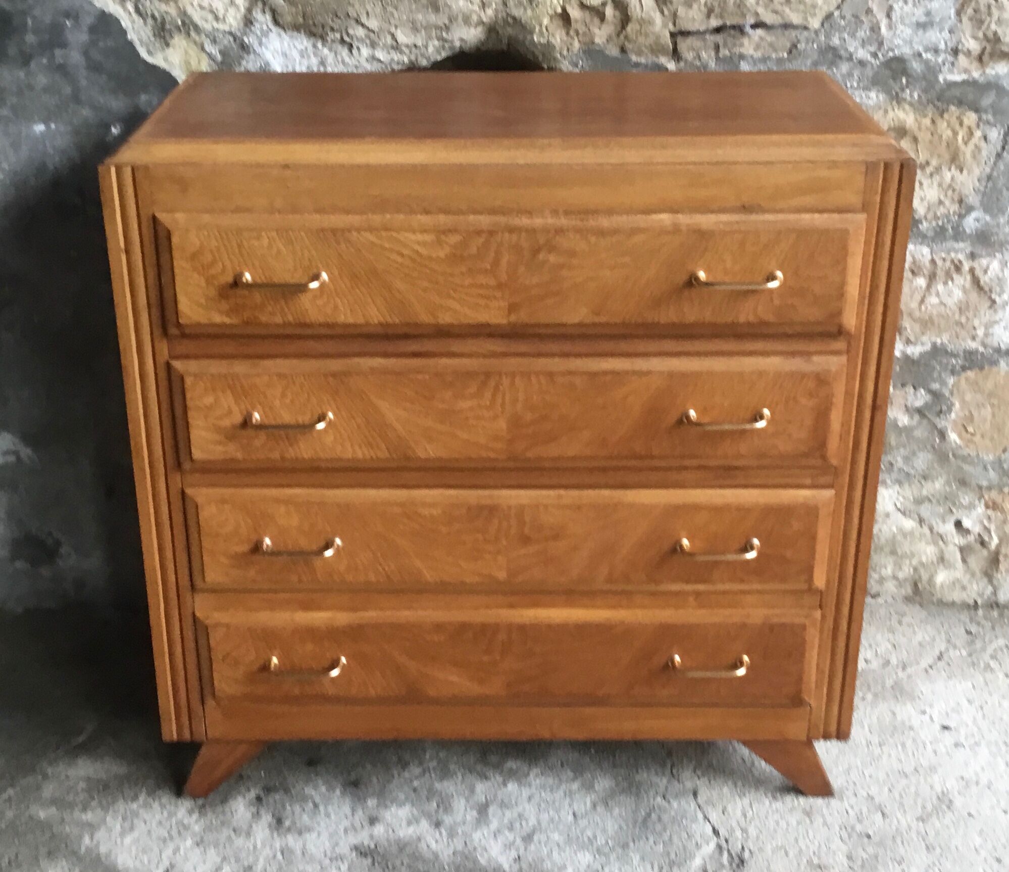 Vintage chest of drawers with compass legs - 4 drawers - 1960