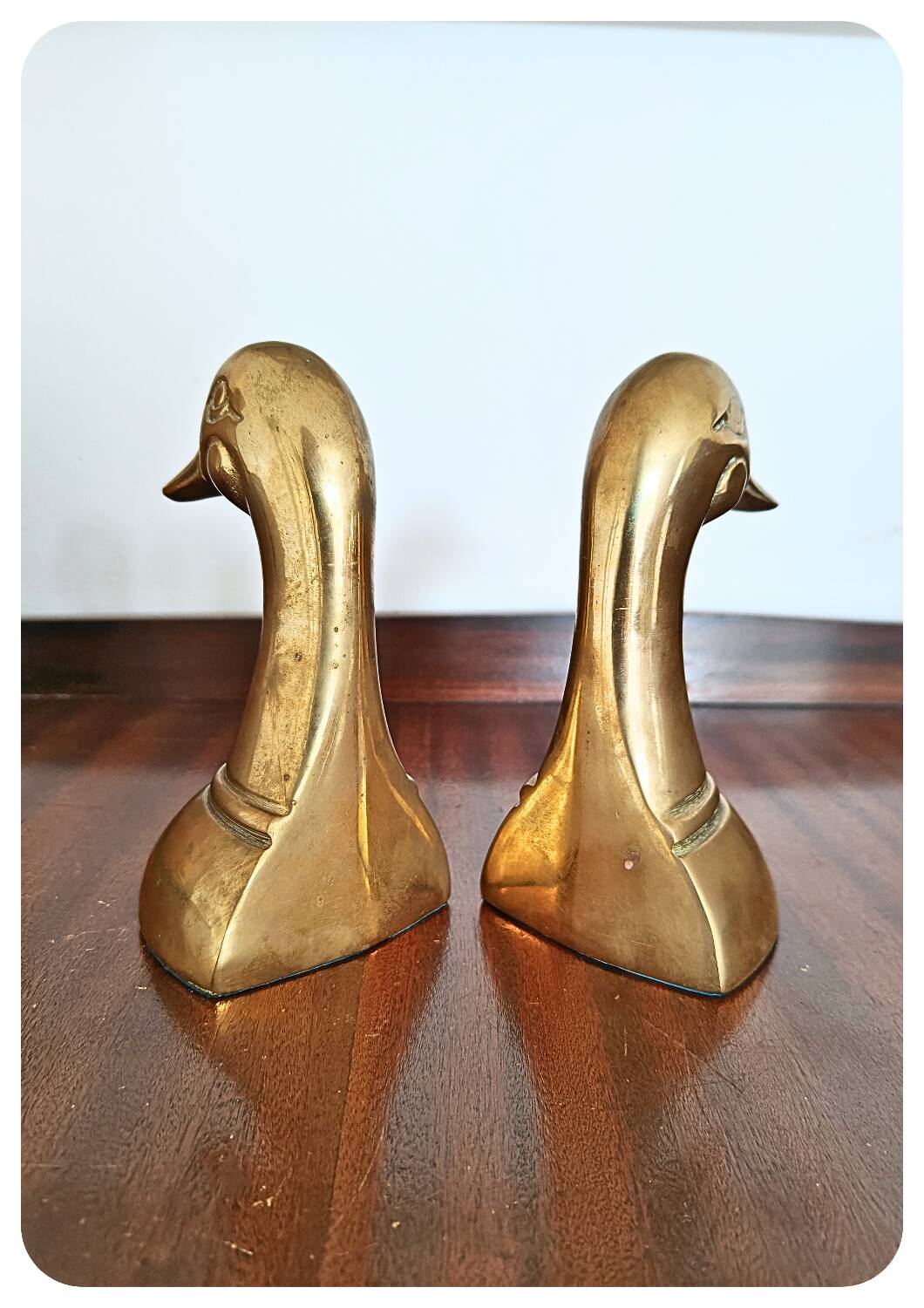 Serres livres canard en laiton