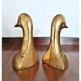 Serres livres canard en laiton