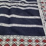 Traditional blue Berber blue kilim rug handmade - 180x105cm
