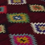 Tapis vintage fait main de style bohème 185x 290 cm