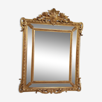 19th century mirror with glazing beads 110 x 84