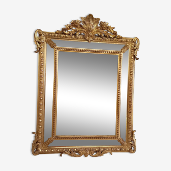 Miroir XIX à parecloses 110 x 84