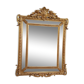 19th century mirror with glazing beads 110 x 84