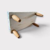 Small Jouy canvas footrest bench