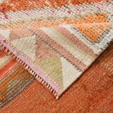 3x10 Orange & Beige Persian Vintage Runner Rug, 94x317Cm SK 22040
