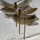 Lot de 3 libellules en laiton doré vintage