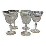 Set of 5 engraved glasses