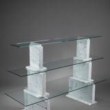 Carrara marble and glass library - 1970