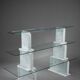 Carrara marble and glass library - 1970