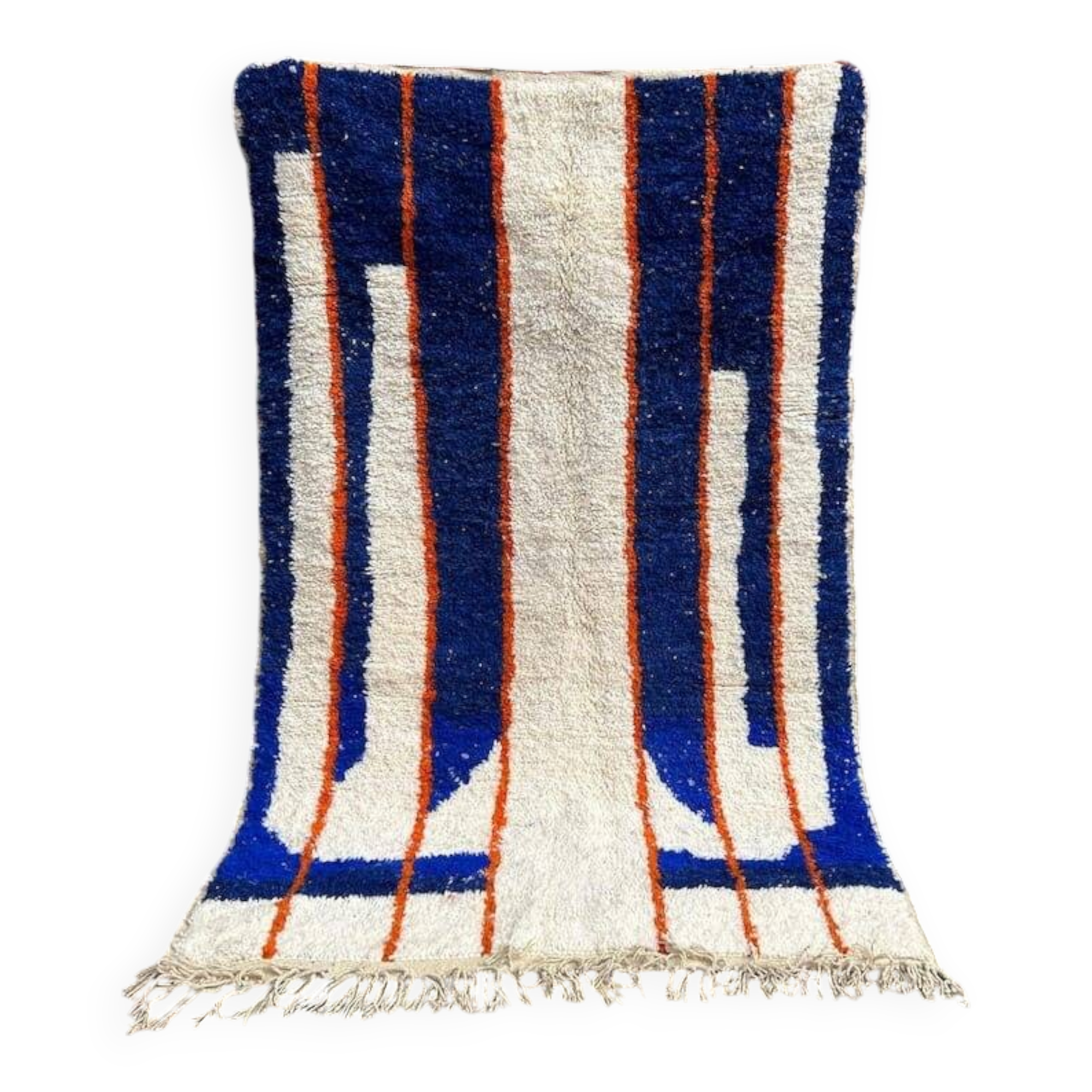 Tapis en laine naturelle fait main taille 100 x 200 cm