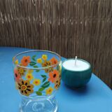 Verres vintage fleurs