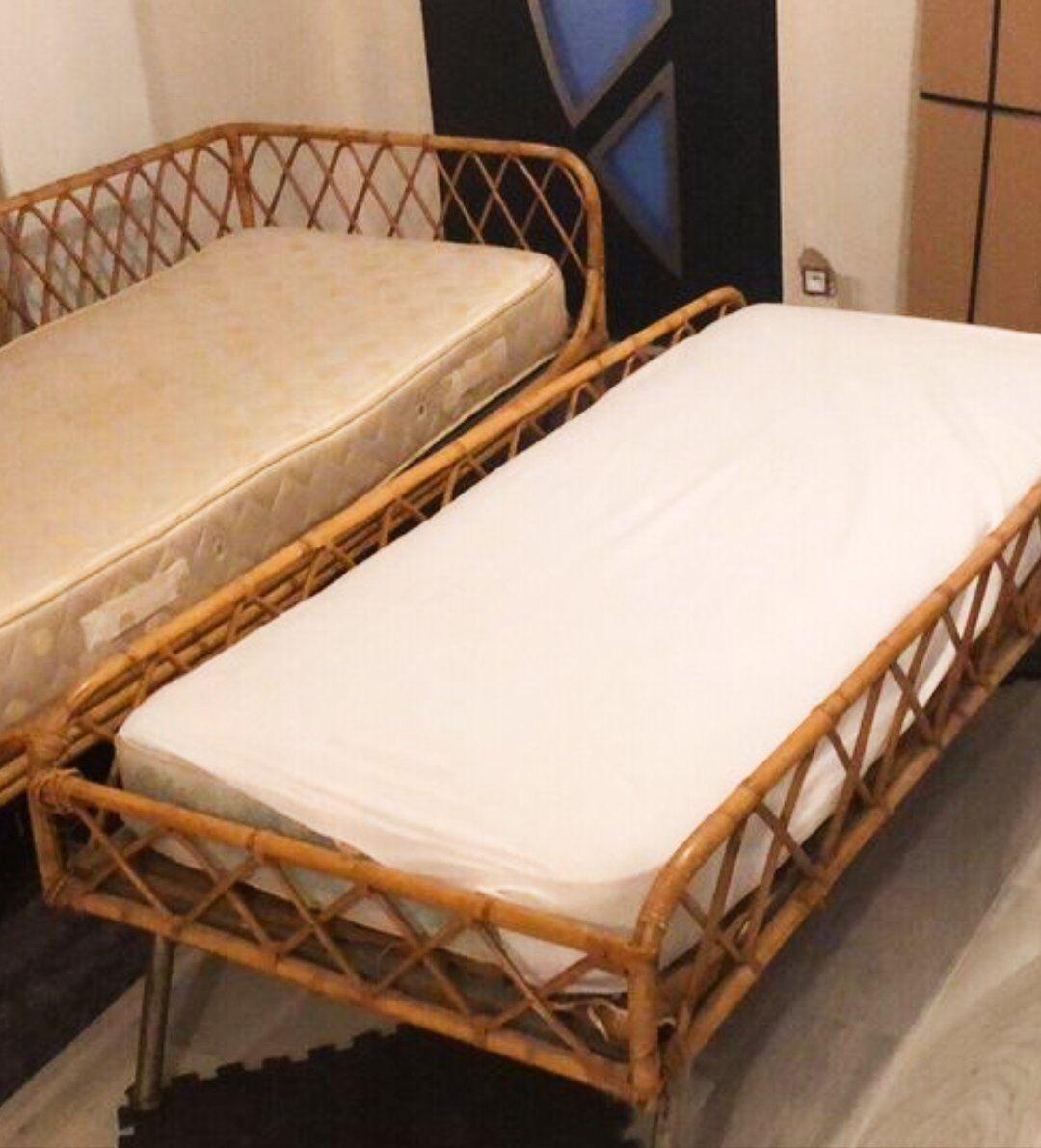Bed rattan with extra bed