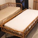 Bed rattan with extra bed