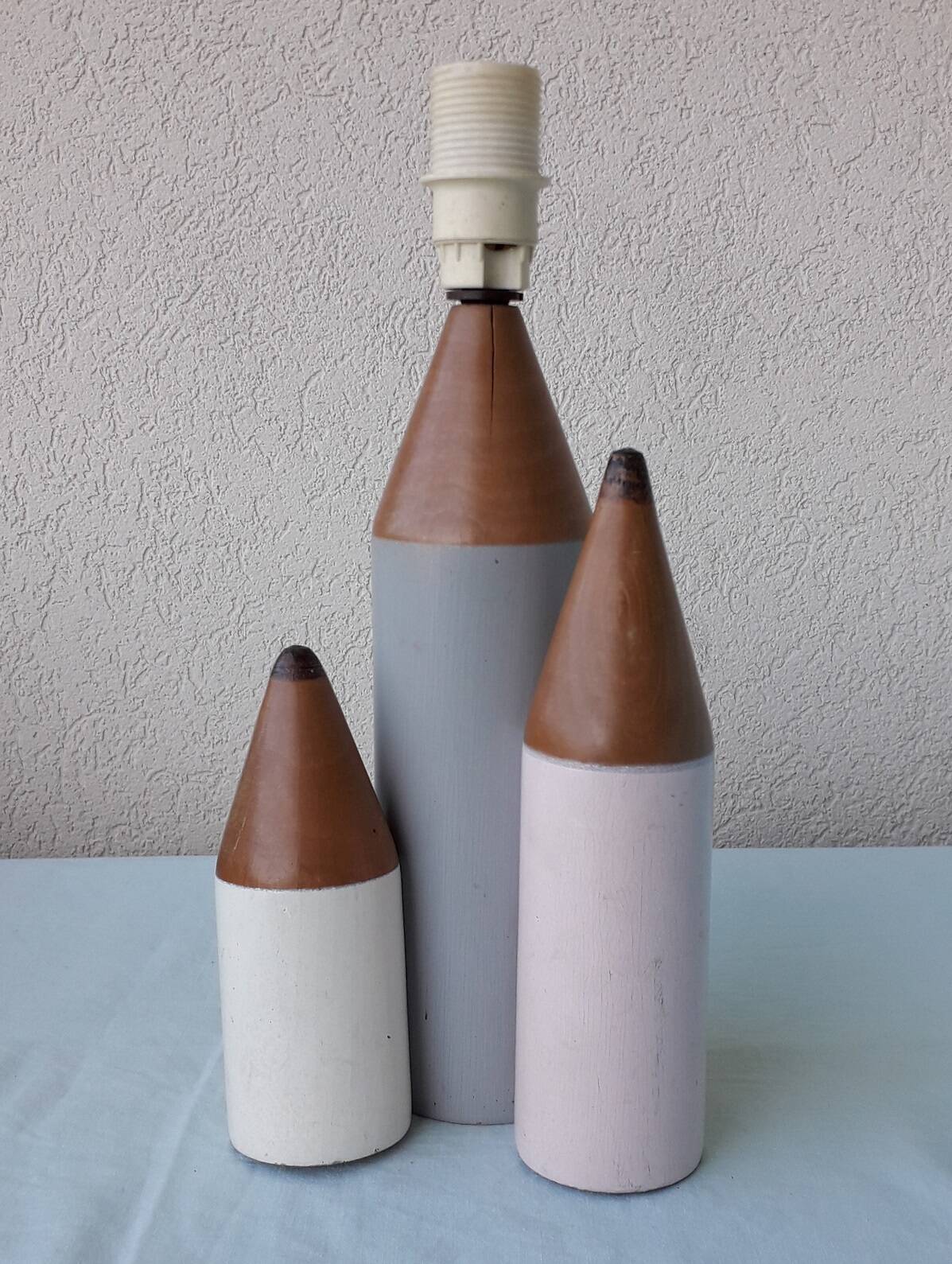 Lampe crayons en bois
