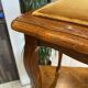 Louis XV style gueridon and stool set in solid oak.