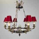 Empire-Style Ceiling Lamp — Sheet Metal & Brass — 20th Century — Classic Ar