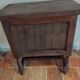 Antique wooden side table with 2 vintage drawers