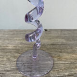 4 large, multicoloured, twisted champagne flutes