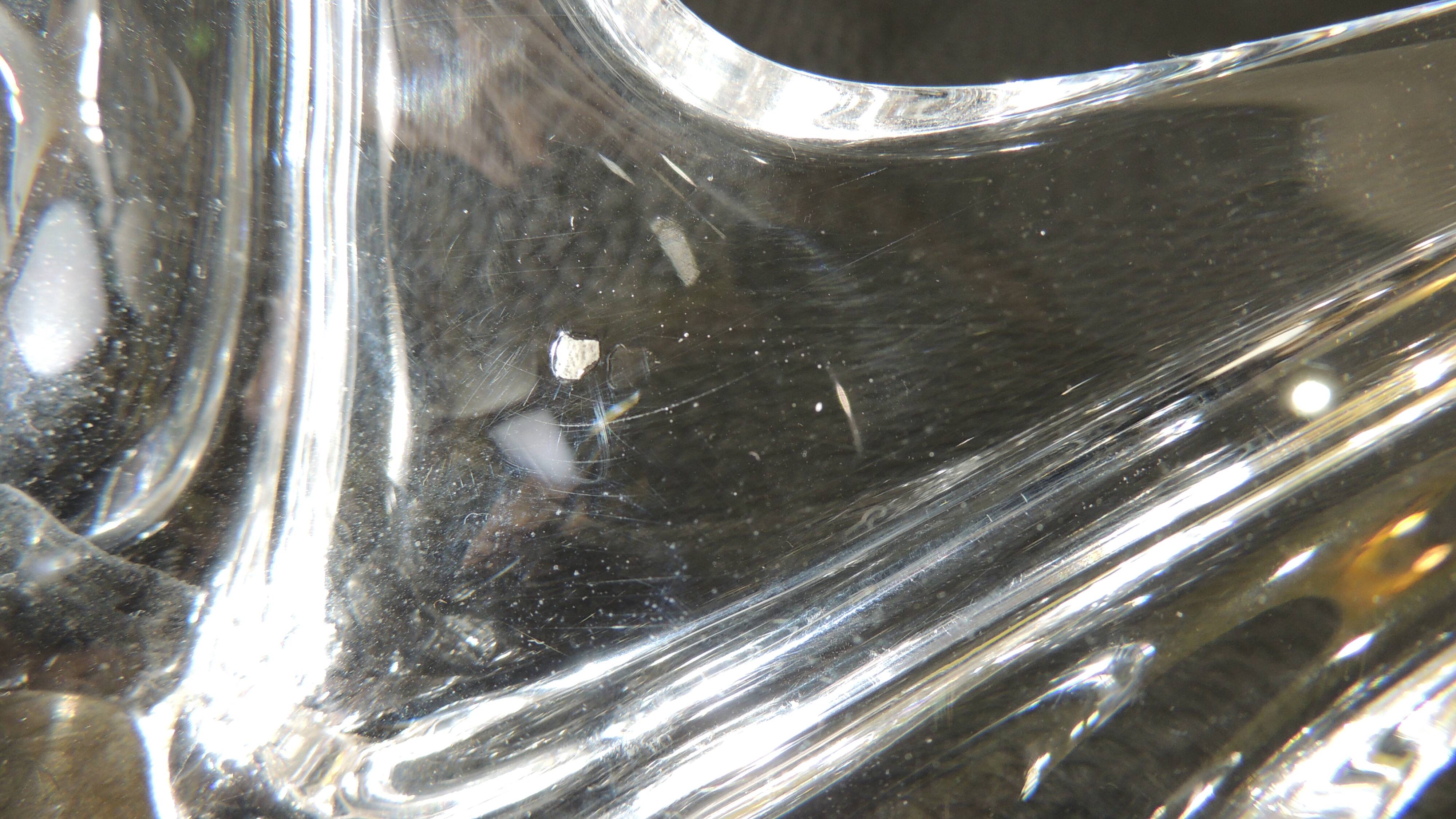 Crystal fruit bowl / signed / Vintage