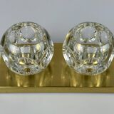 60s 70s peill & putzler cube wall lamp wall sconce ice glass space design