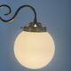 Pair of vintage opaline and brass wall lights