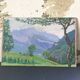 Toile ancienne montagne