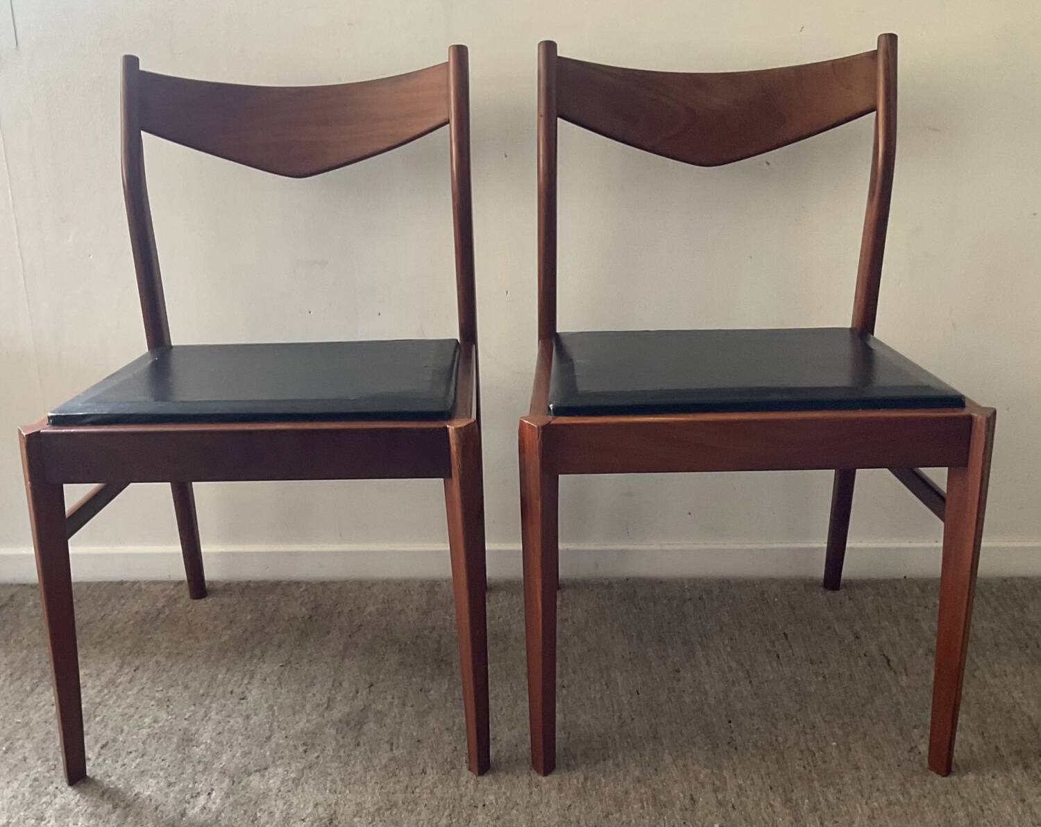 Pair of Scandinavian teak chairs, 1960s