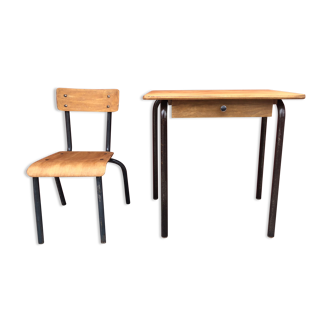 Bureau et chaise vintage pour enfant entre 3 et 5ans