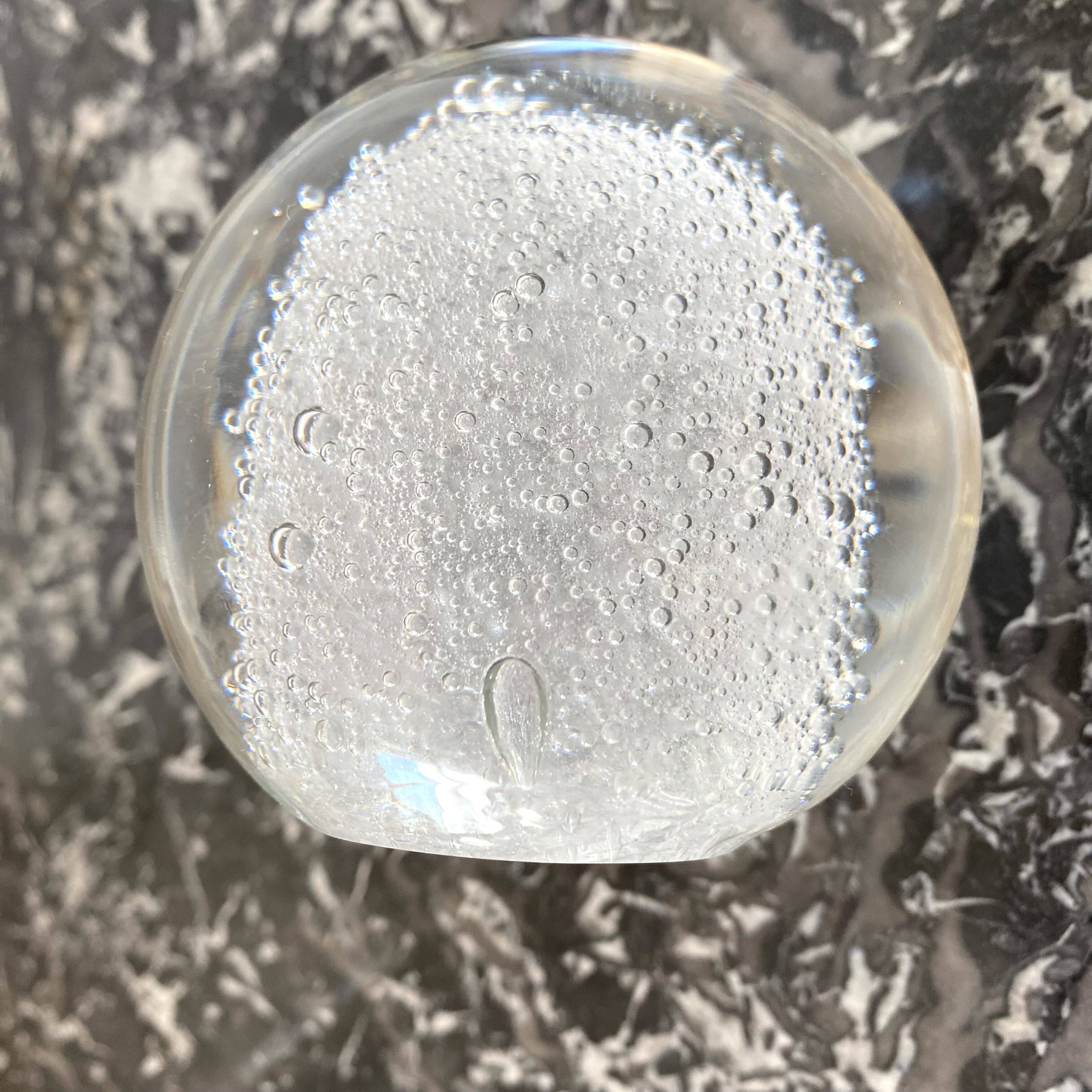 Boule de sulfure, presse papier verre de Murano