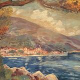 Landscape of Menton from 1934 signed