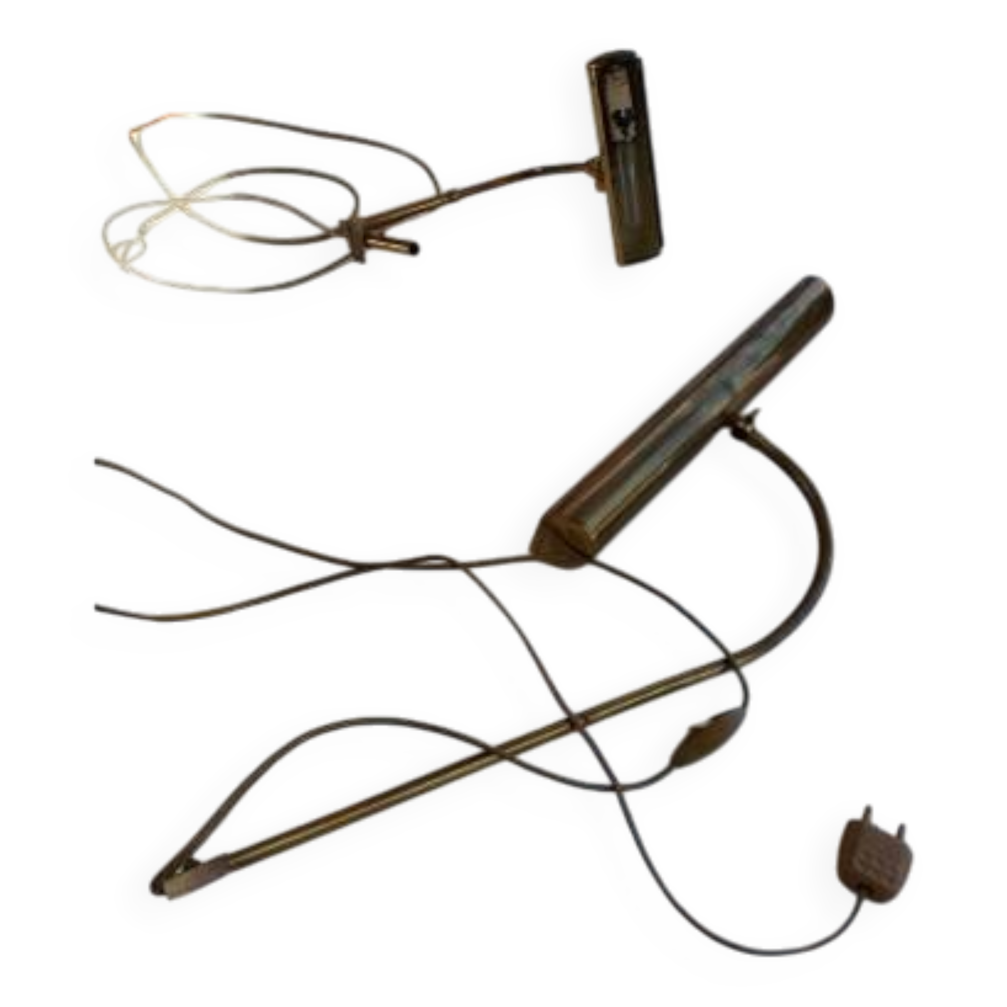 2 brass picture lamps