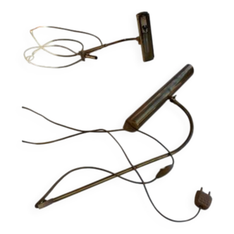 2 brass picture lamps