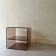 Side table/bedside table in smoked plexiglass, M.Dumas for Roche Bobois 1970