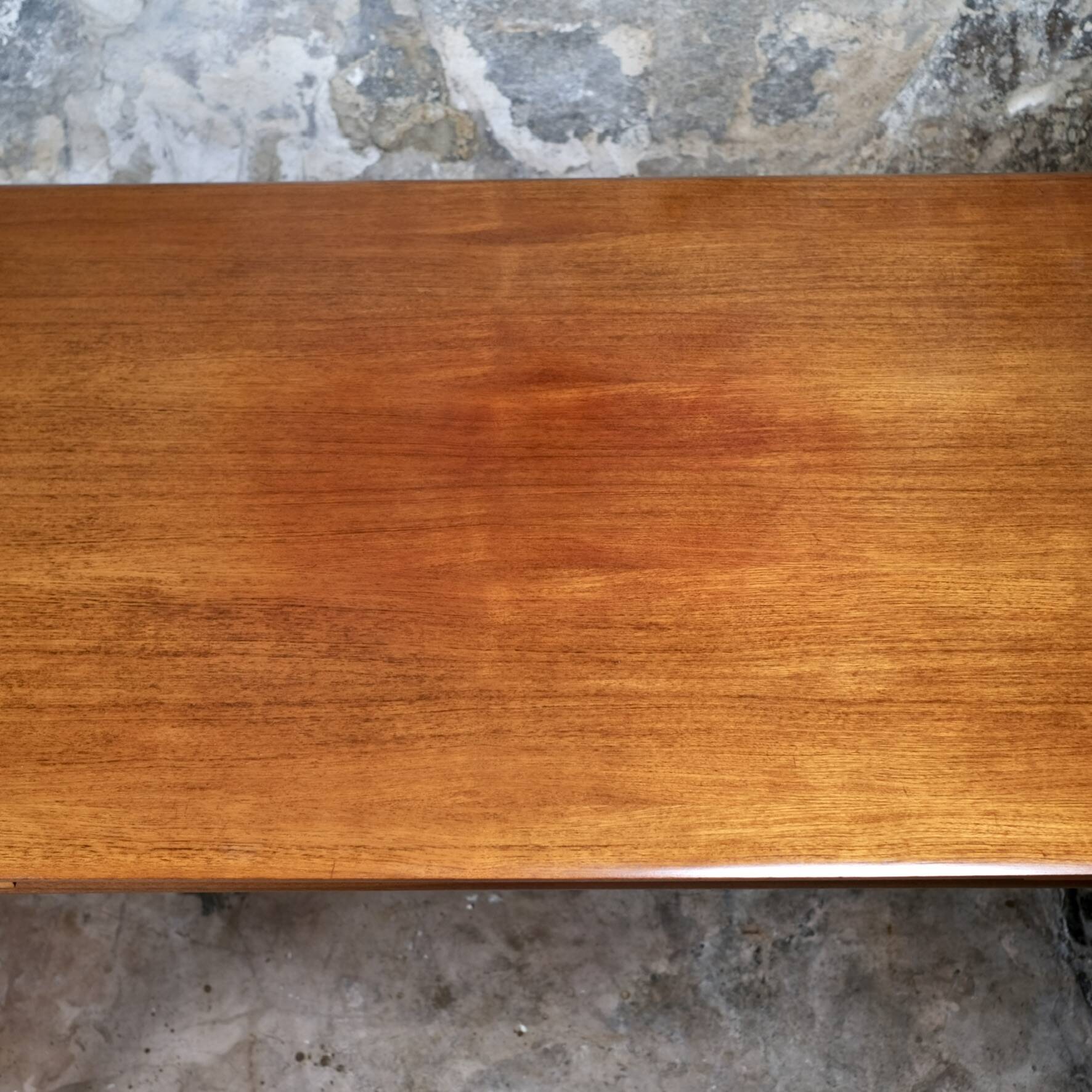 Scandinavian style teak dining table, LB Éditions, France, 1960