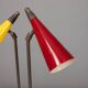Lampe de table vintage des années 1950, abat-jour conique, design stilnovo