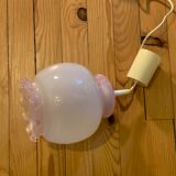 Vintage pink opaline pendant light