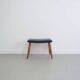 Tabouret en teck et cuir