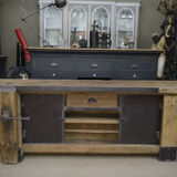 Industrial low industrial furniture carpenter's workbench 1930